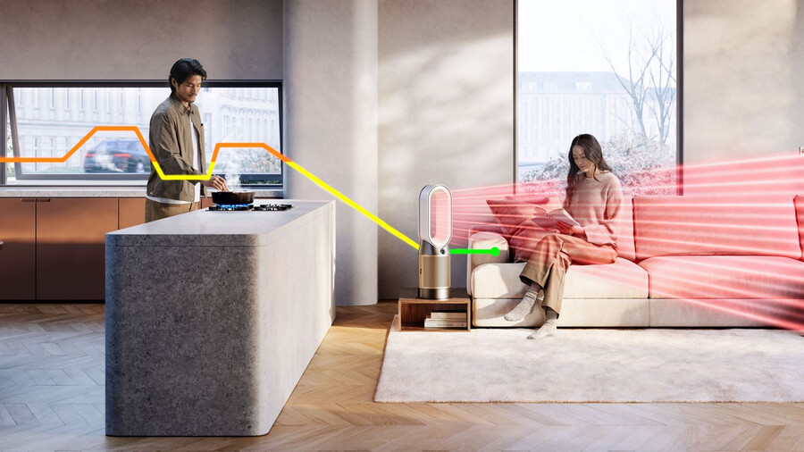 termoventilatore purificatore dyson purifier hotcool hp2 de-nox biancooro