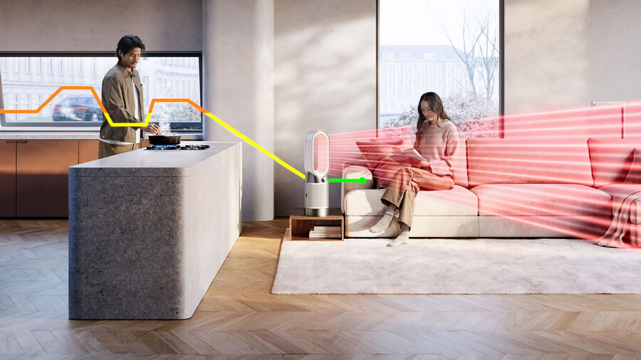 dyson purifier hotcool hp1 termoventilatore purificatore bianco