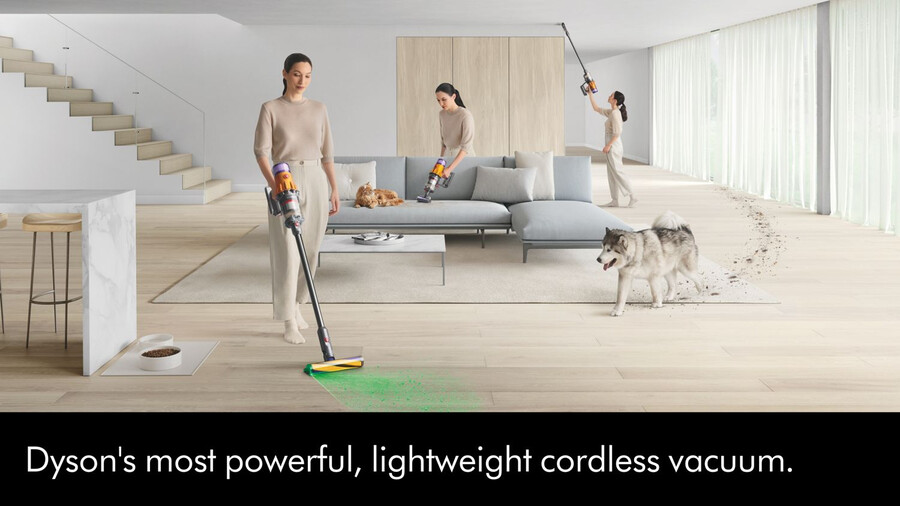 aspirapolvere dyson v12 detect slim absolute in giallonichel