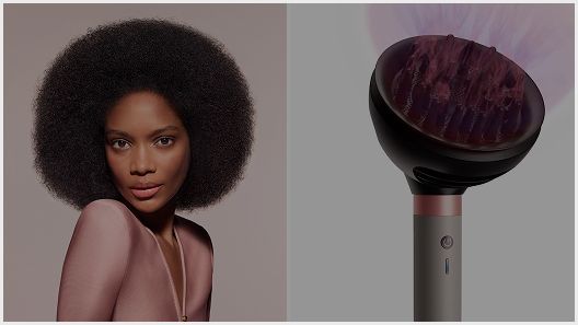 asciugacapelli e piastra multi-styler dyson airwrap co-anda2x con diffusore seta ambrata