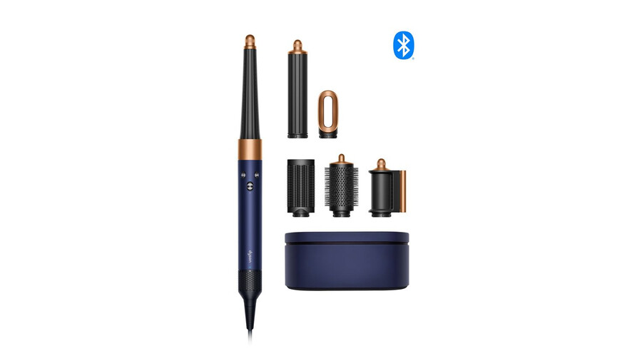 dyson airwrap id multi-styler e asciugacapelli - lisciomosso blu di prussiarame intenso