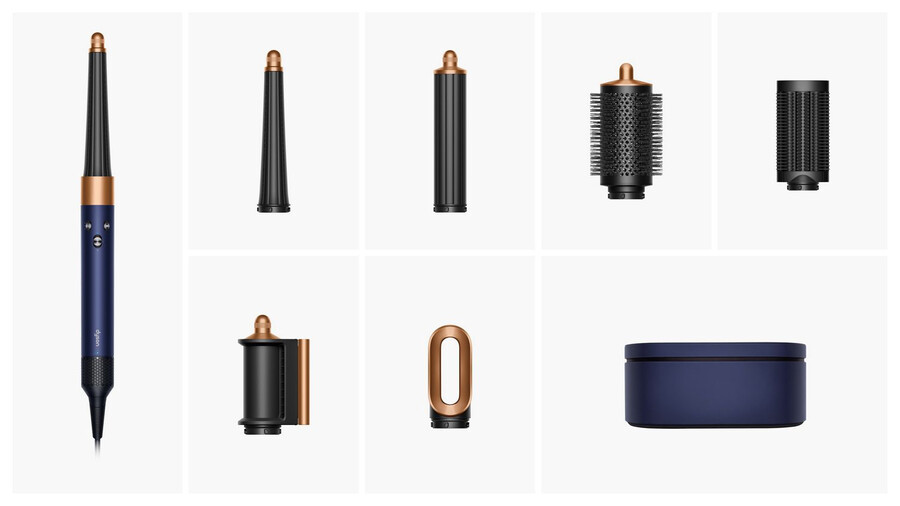 dyson airwrap id multi-styler e asciugacapelli - lisciomosso blu di prussiarame intenso