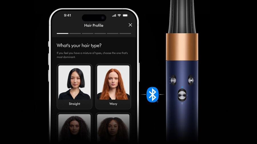 dyson airwrap id multi-styler e asciugacapelli - lisciomosso blu di prussiarame intenso