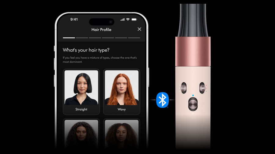 dyson airwrap id multi-styler e asciugacapelli con diffusore seta ambrata