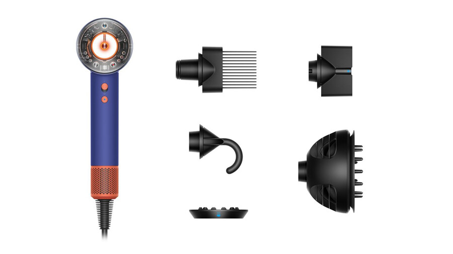 asciugacapelli dyson supersonic nural in patina blu vinca e topazio