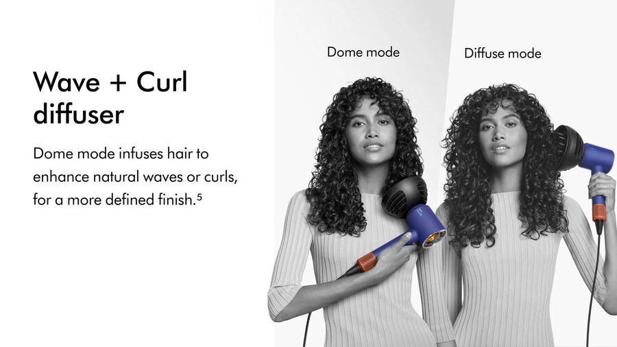 asciugacapelli dyson supersonic nural in patina blu vinca e topazio