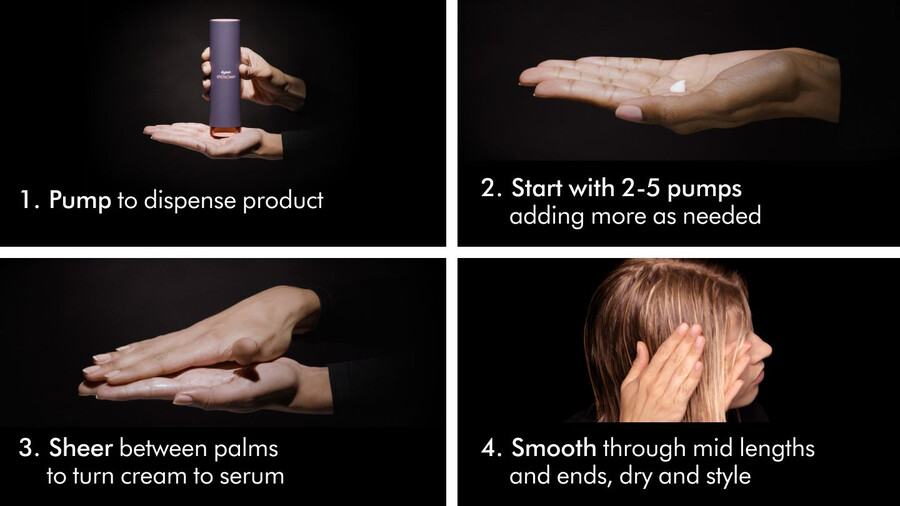 crema pre-styling dyson chitosan condizionante leggero per capelli lisci o mossi.