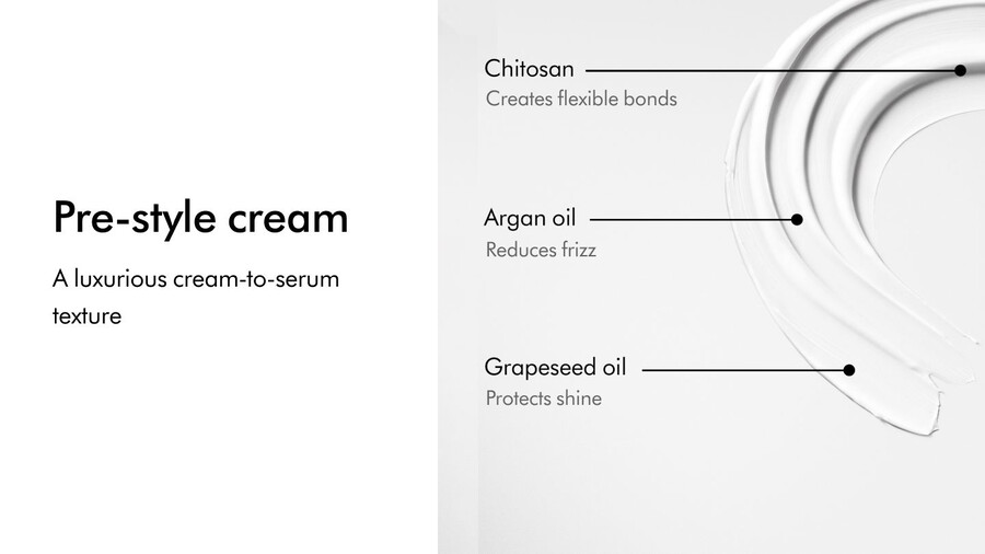 crema pre-styling dyson chitosan condizionante leggero per capelli ricci e crespi