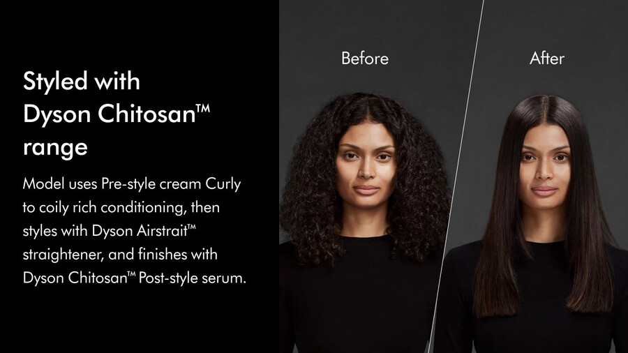 crema pre-styling dyson chitosan ricca crema condizionante per capelli ricci e crespi