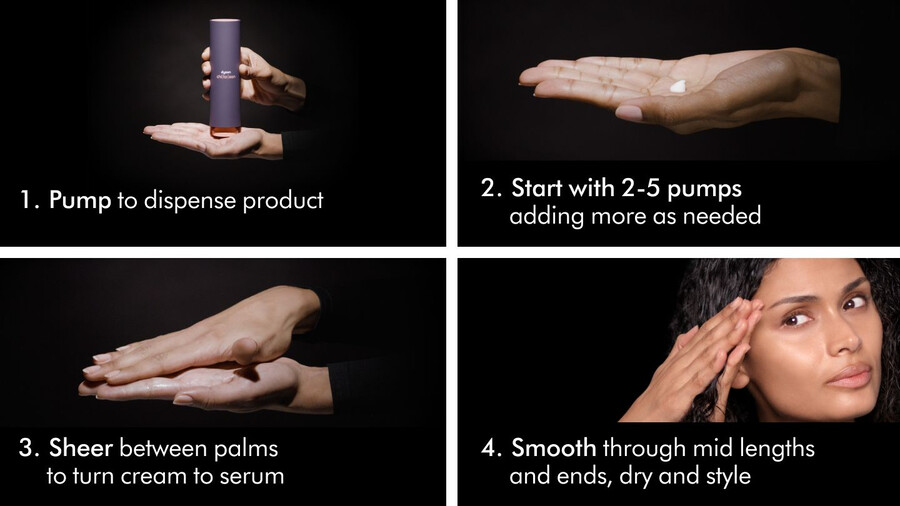 crema pre-styling dyson chitosan ricca crema condizionante per capelli ricci e crespi