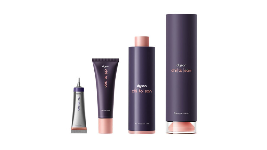 crema pre-styling dyson chitosan per capelli lisci o mossi – mini da viaggio con condizionamento leggero